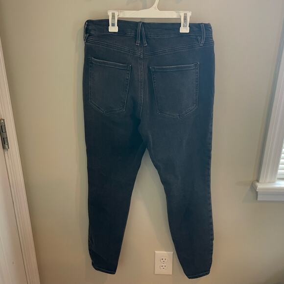 Good American Asymmetrical Dark Grey Skinny Jeans Size 12 - Picture 8 of 8